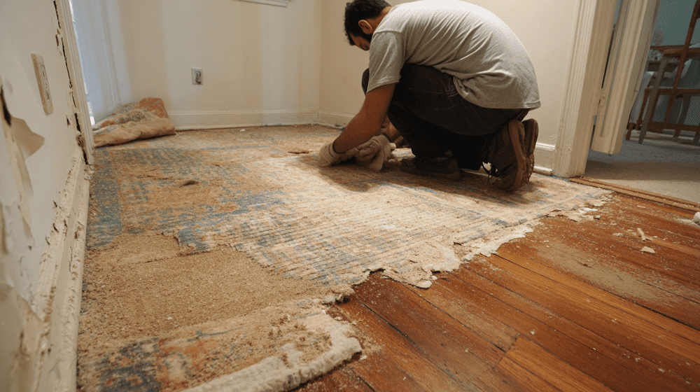 tapijtlijm verwijderen